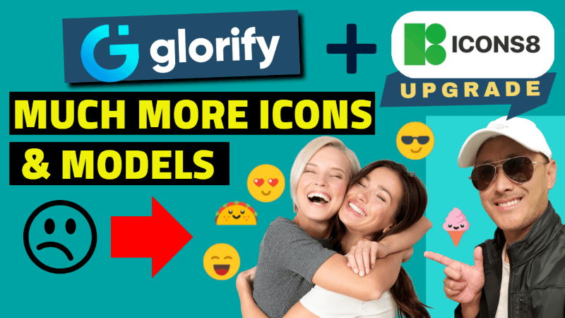 Glorify App & Icons8 - What an Awesome Graphics Tools for E-commerce - Pet & Watch Niche Sample