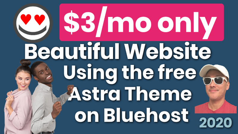 Beautiful WordPress Website for $3 a month using Bluehost Astra Elementor